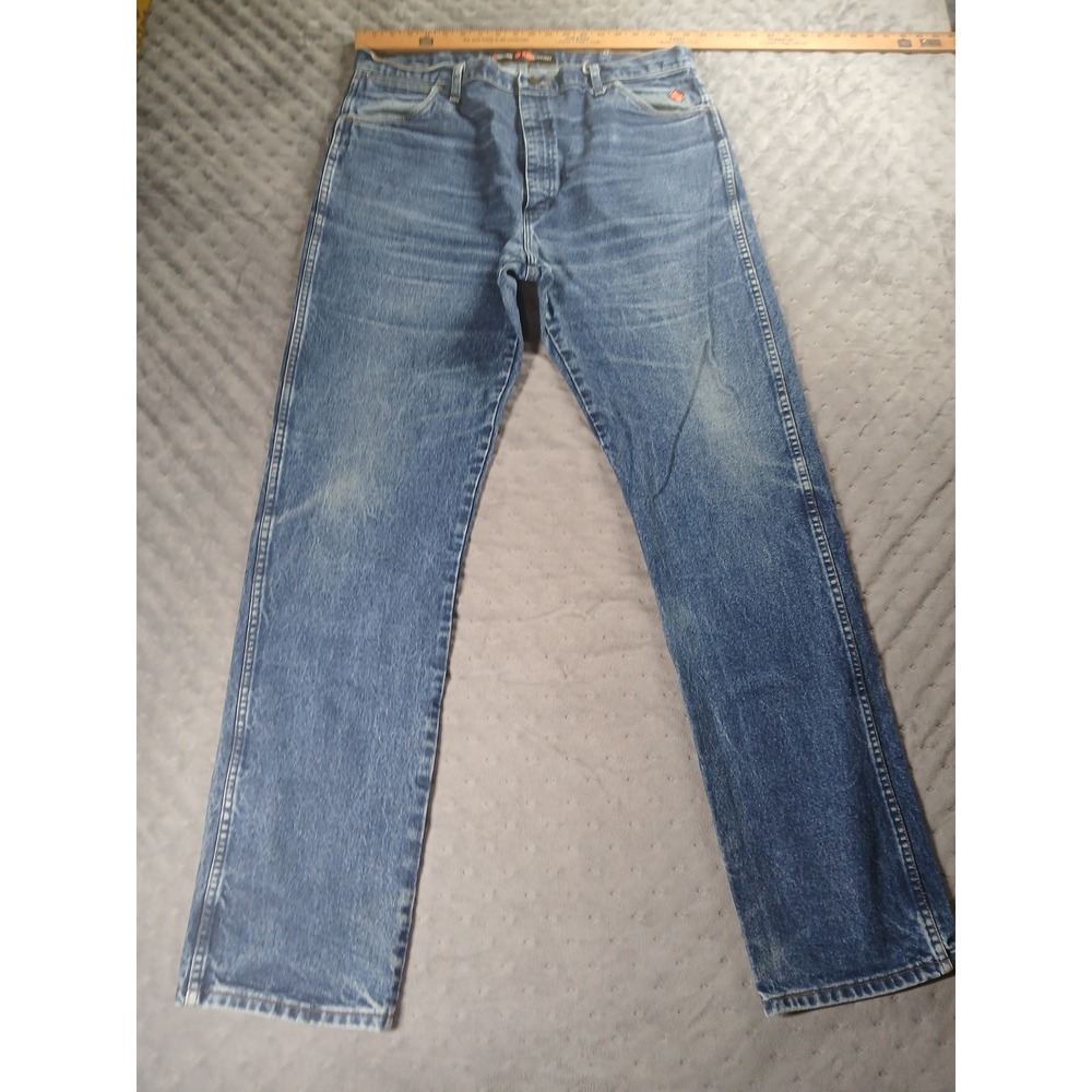 Wrangler FR Flame Resistant Original Fit Jeans 40x36 Blue Denim 10FR15MWZ